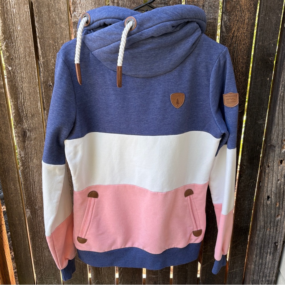 Wanakome Wm’s Selene Tricolor Hoodie Sweatshirt In Sz M